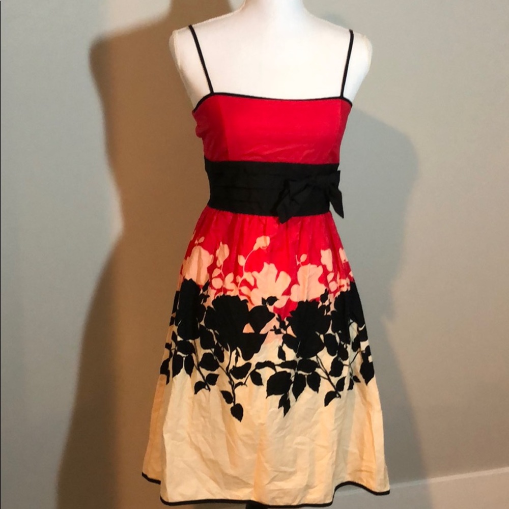 Hot Pink retro floral pinup 1950s style dress